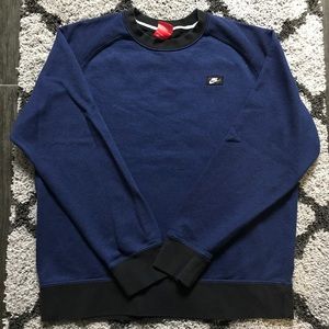 Nike Crew Neck Sweatshirt Blue and Black