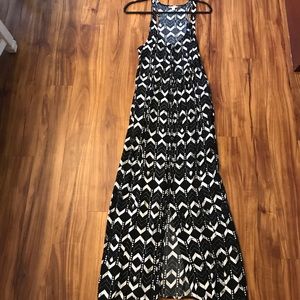 Black and white maxi dress