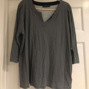 Polka dot knit top