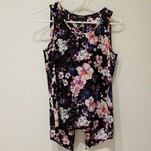 Split back floral tank