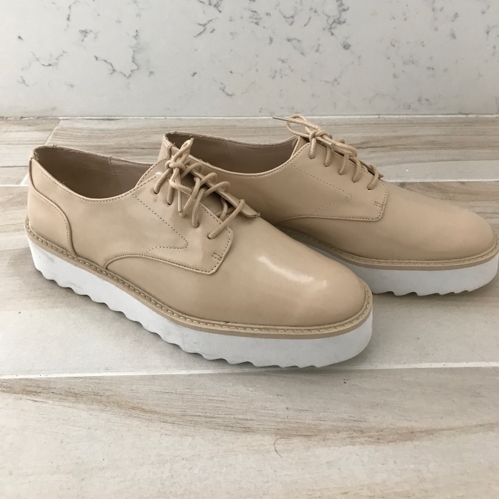 Zara Nude Patent Creepers