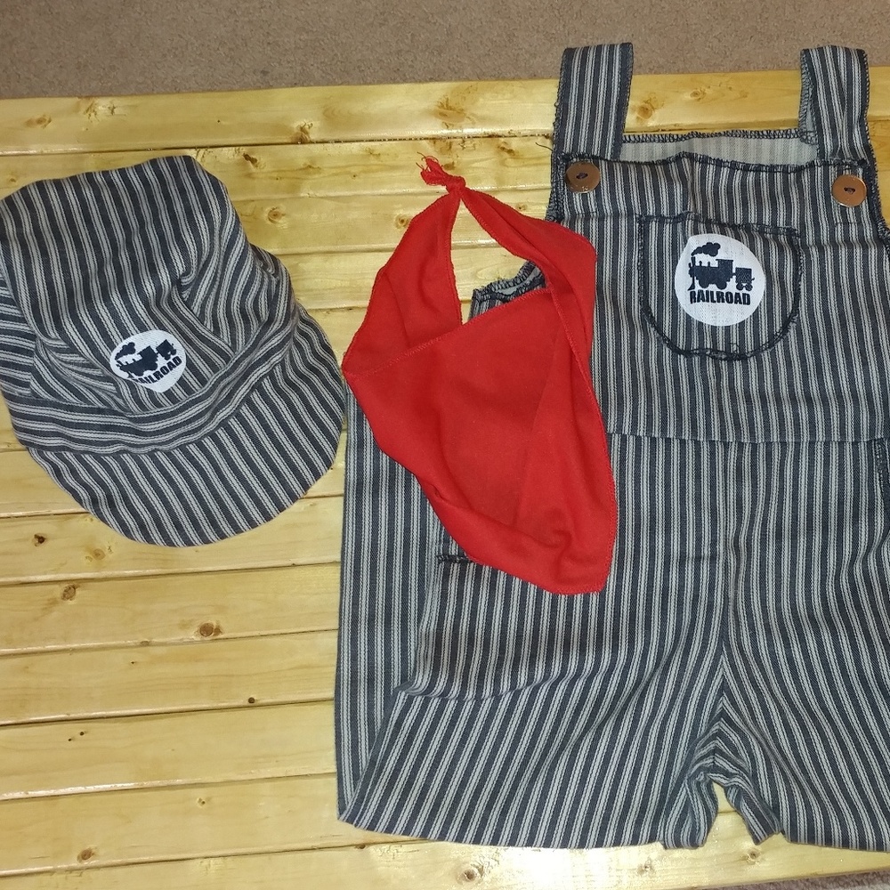 Toddler train conductor outfit