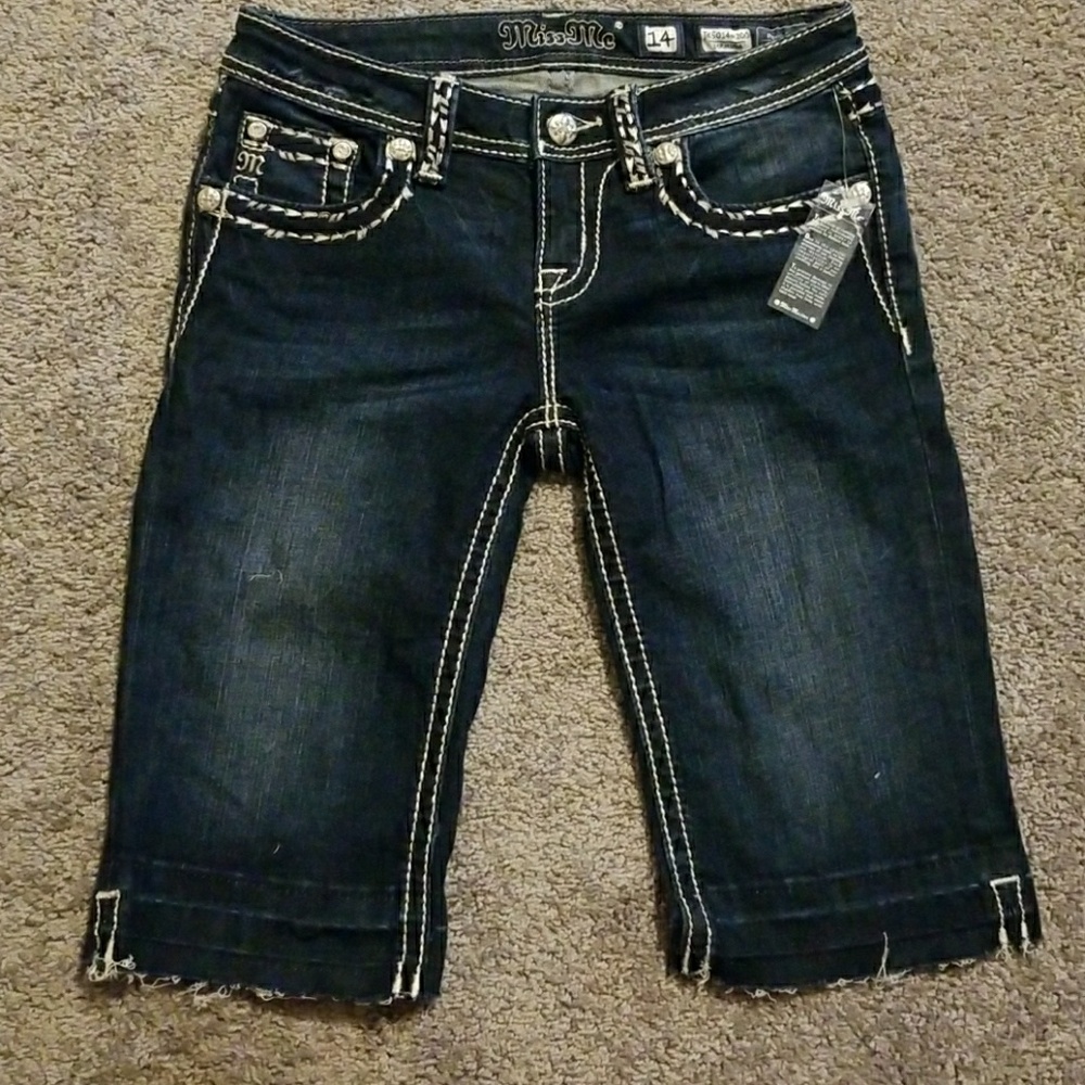 Miss Me- Girls Bermuda Denim Shorts