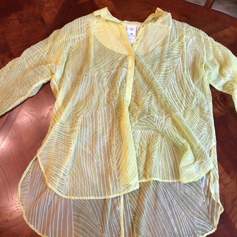 Crea Concepts sheer blouse (light yellow)