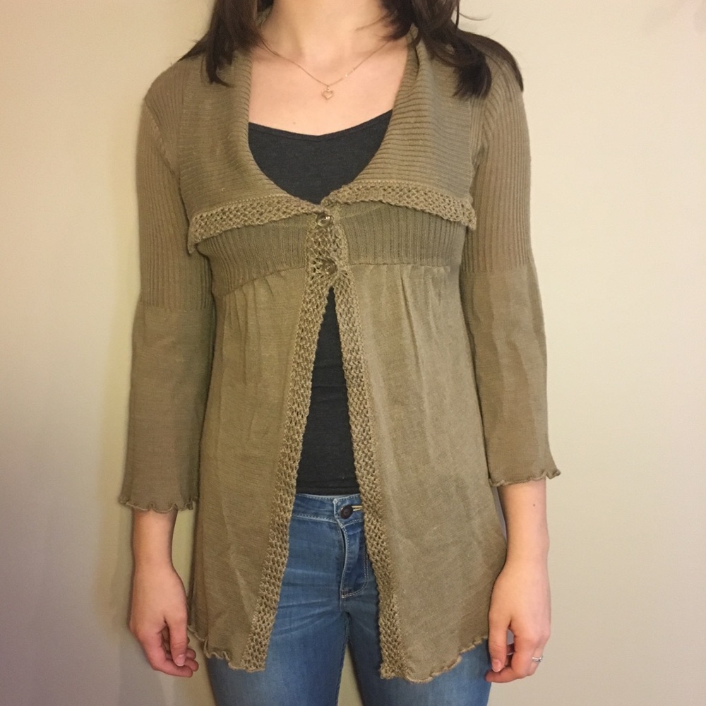 Tan flowy cardigan