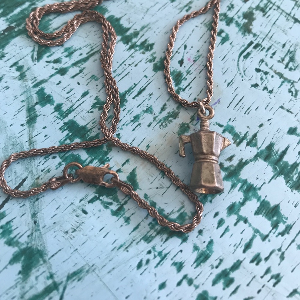 Adorable Mocha Maker Charm Necklace