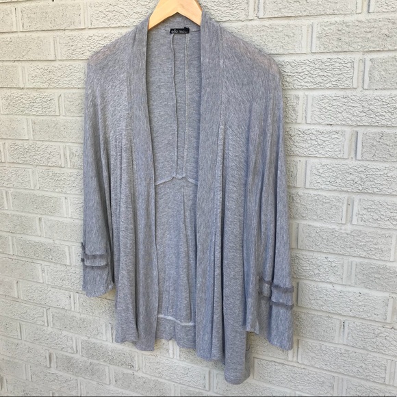 Ella Moss Sweaters - Ella Moss Oversize Ruffle Open Front Cardigan