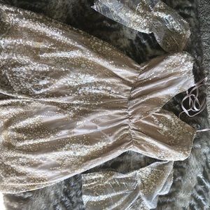 Glitter off shoulder halter romper ADORABLE
