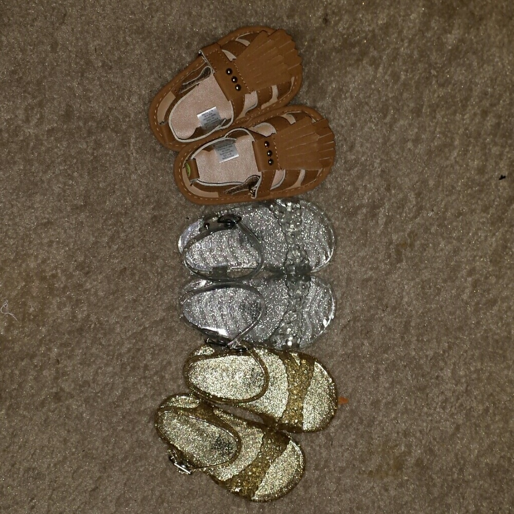 Babygirl sandals selling all 3 for 1price