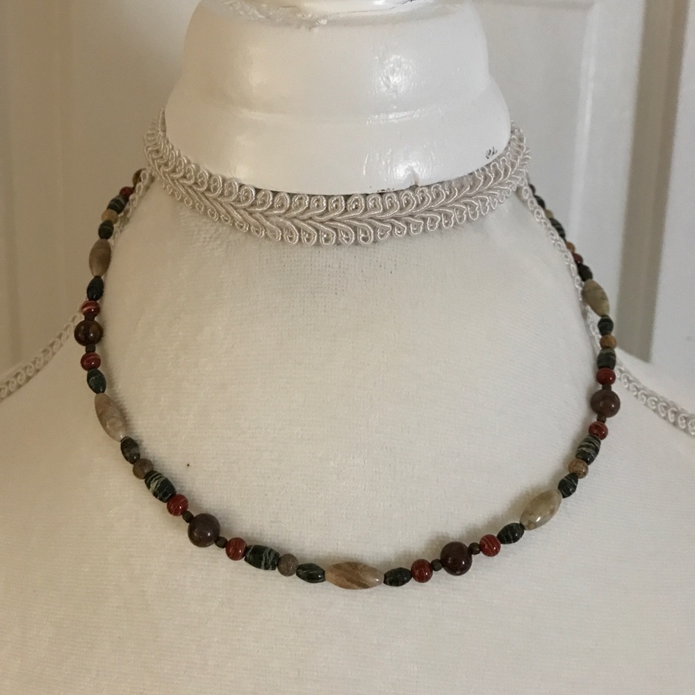 Wood bead choker