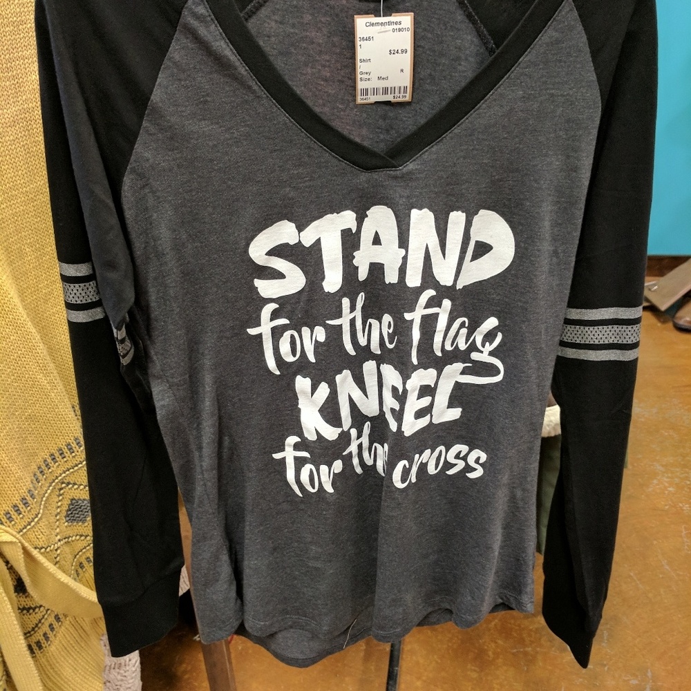 Long Sleeve Stand for the Flag T-SHIRT