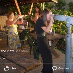 Black AGB belted pantsuit size small