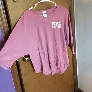 Half long sleeve PINK shirt