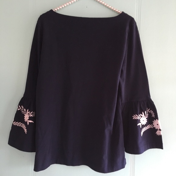 J.Crew navy embroidered top - Picture 6 of 7