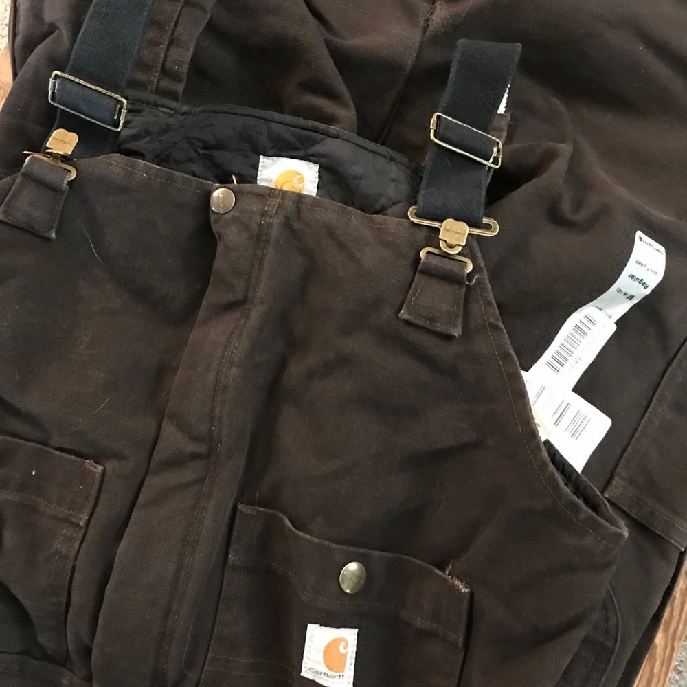 Carhartt women’s quilt lined bib overalls