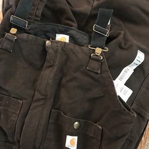 Carhartt women’s quilt lined bib overalls