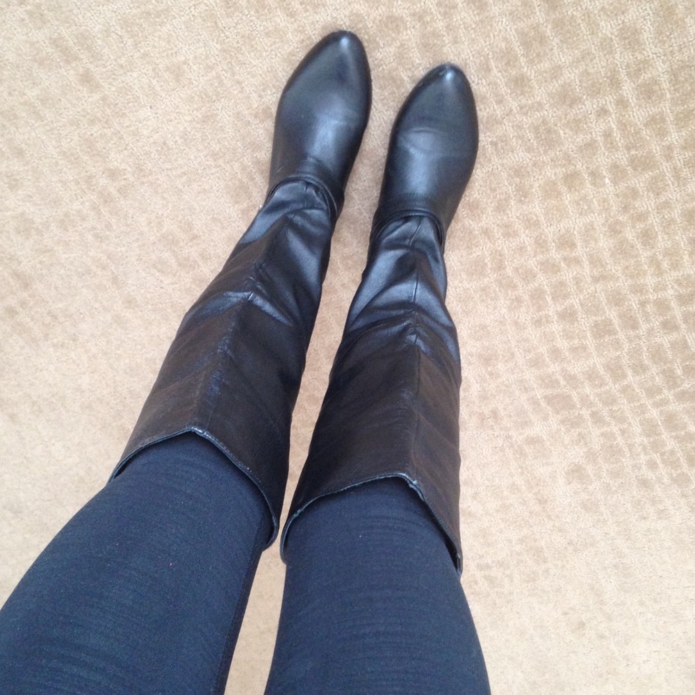 Black over the knee boots