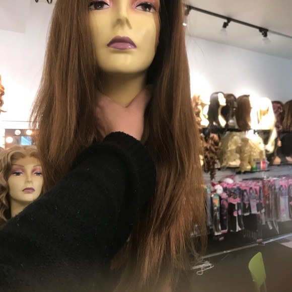Long ombré Lacefront 1B/30 Long Swisslace Wig main image 5