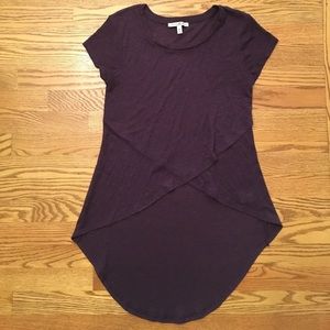 Express Purple Hi Lo Tee