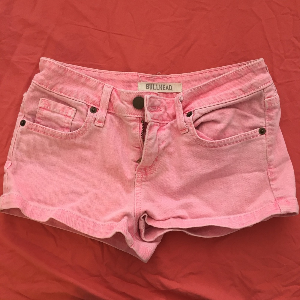 Hot pink bullhead shorts