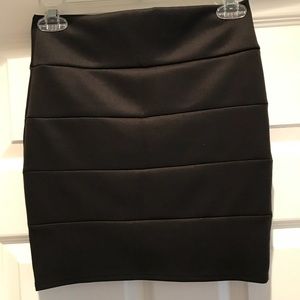 Black mini skirt