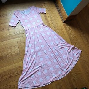 Lularoe Ana dress XL coral and pink. Unicorn!