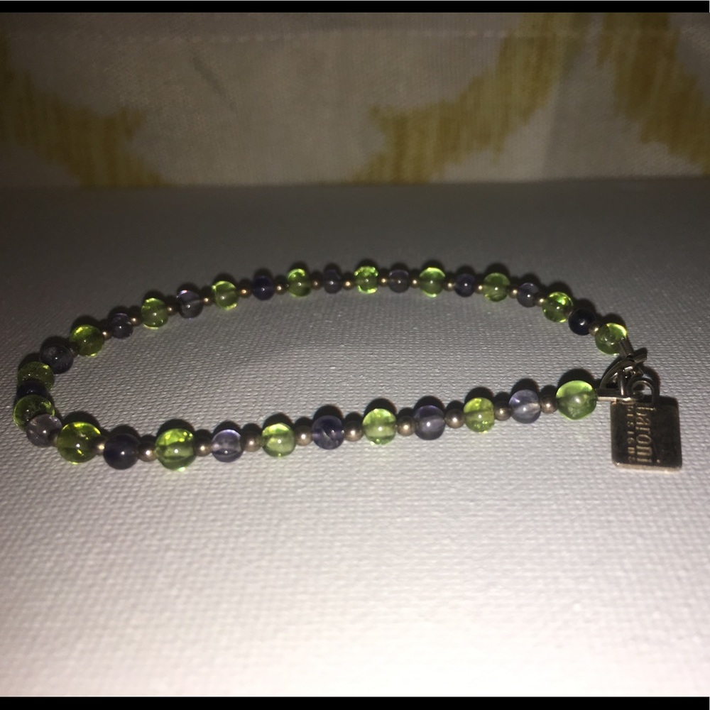 Green & blue beaded bracelet