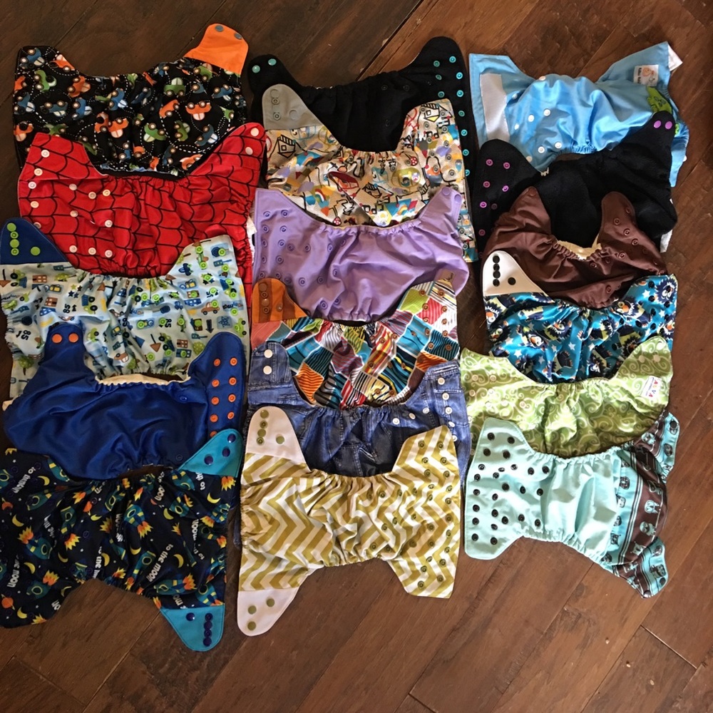 17 cloth diapers
