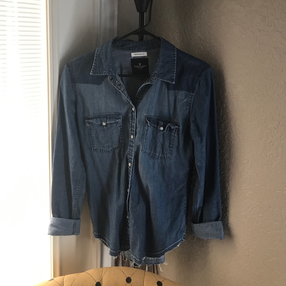Jean shirt boyfriend fit