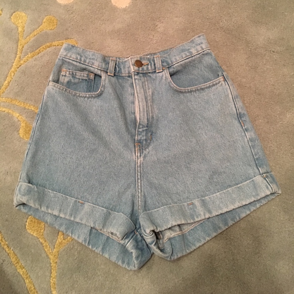 Denim High-wasted Short Cuffed American Apparel