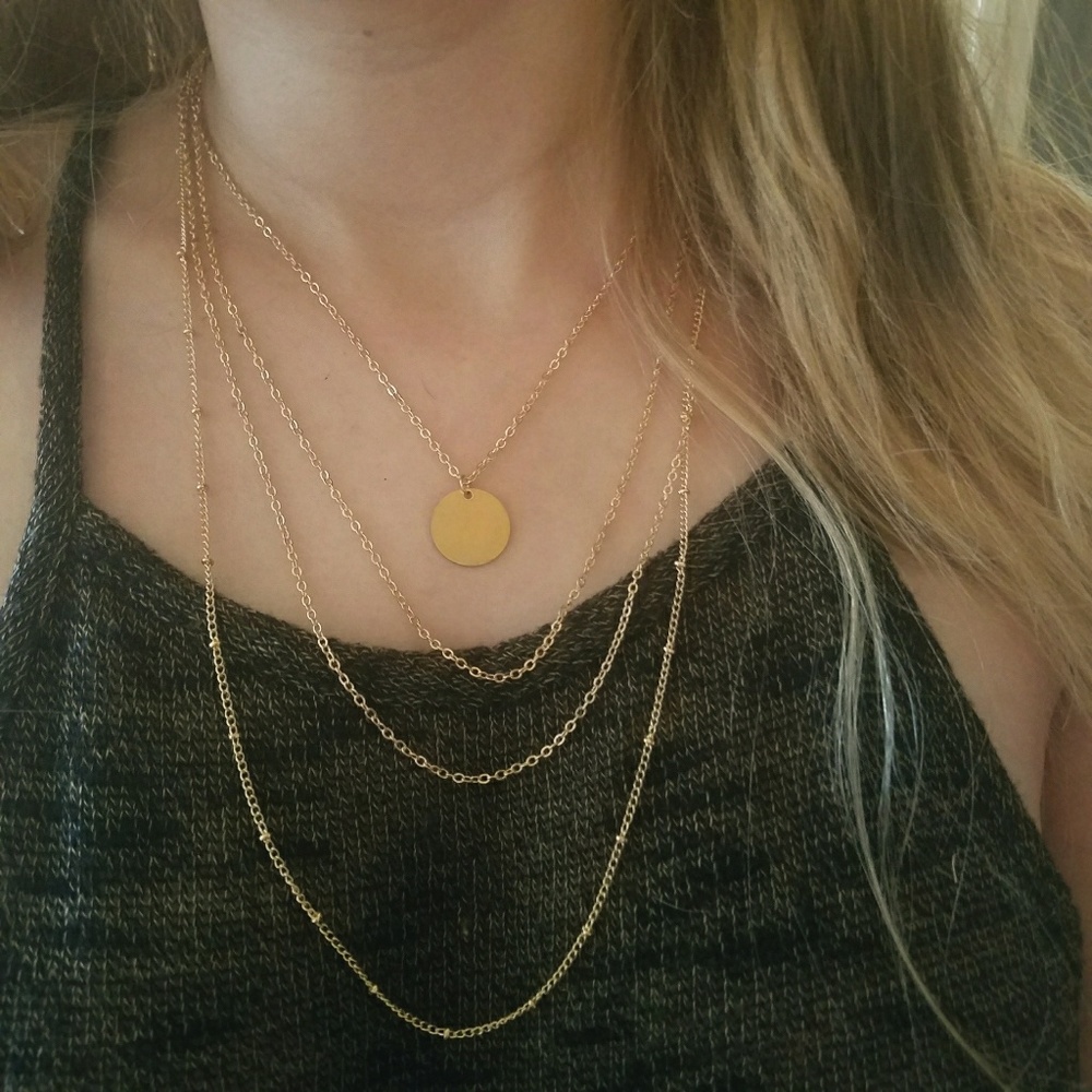 Delicate boho layered necklace