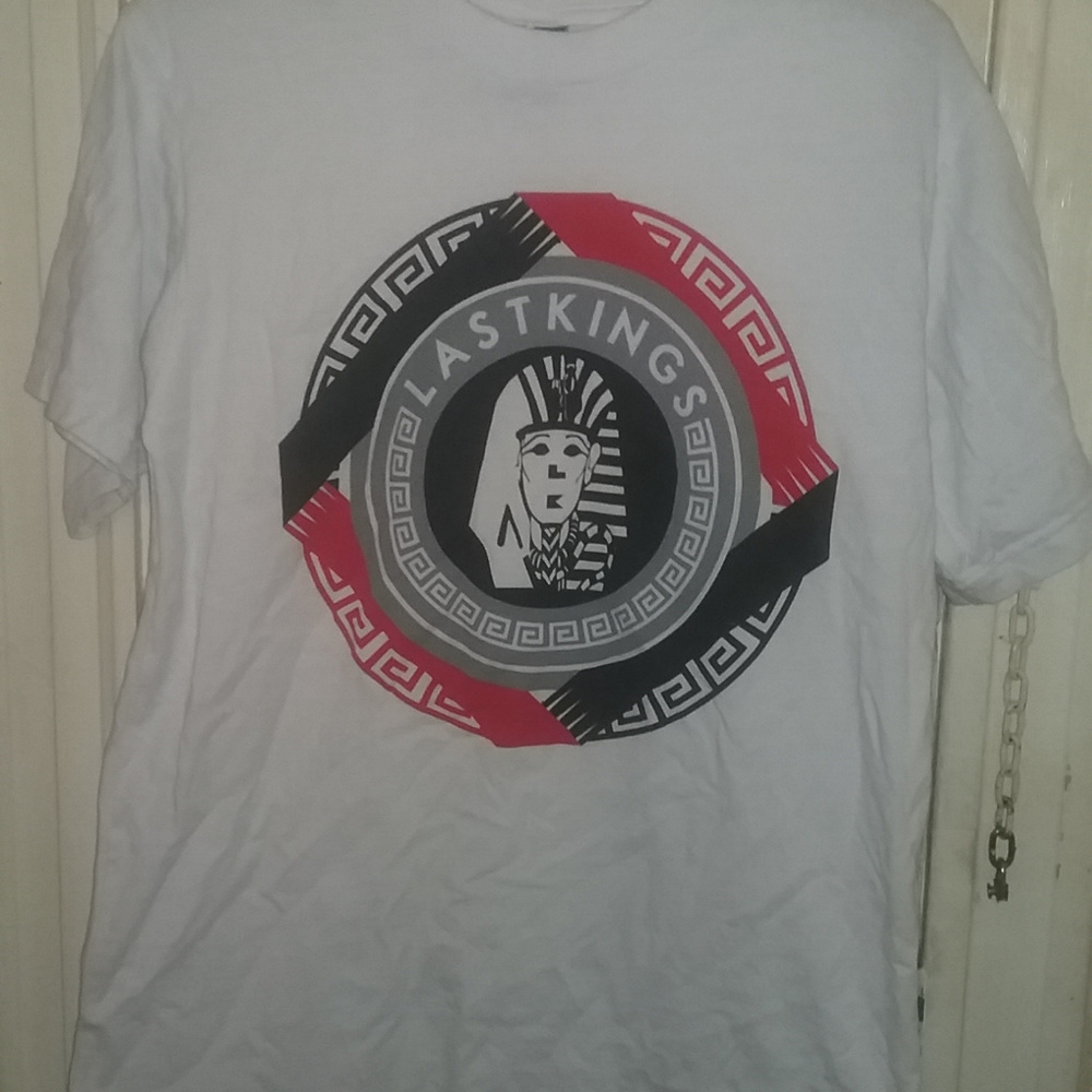 Last kings white shirt, size medium