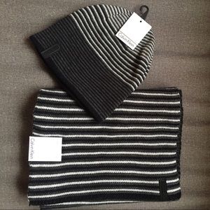 Calvin Klein Knit Beanie & Scarf Set