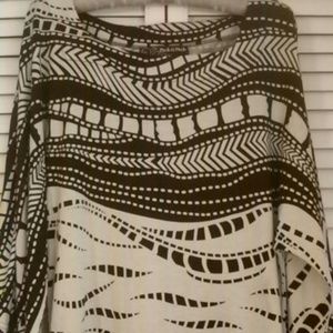 Black & Beige Beige Tunic