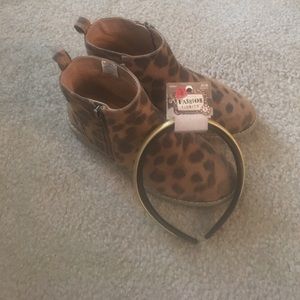 Girls Fashion Leopard Booties