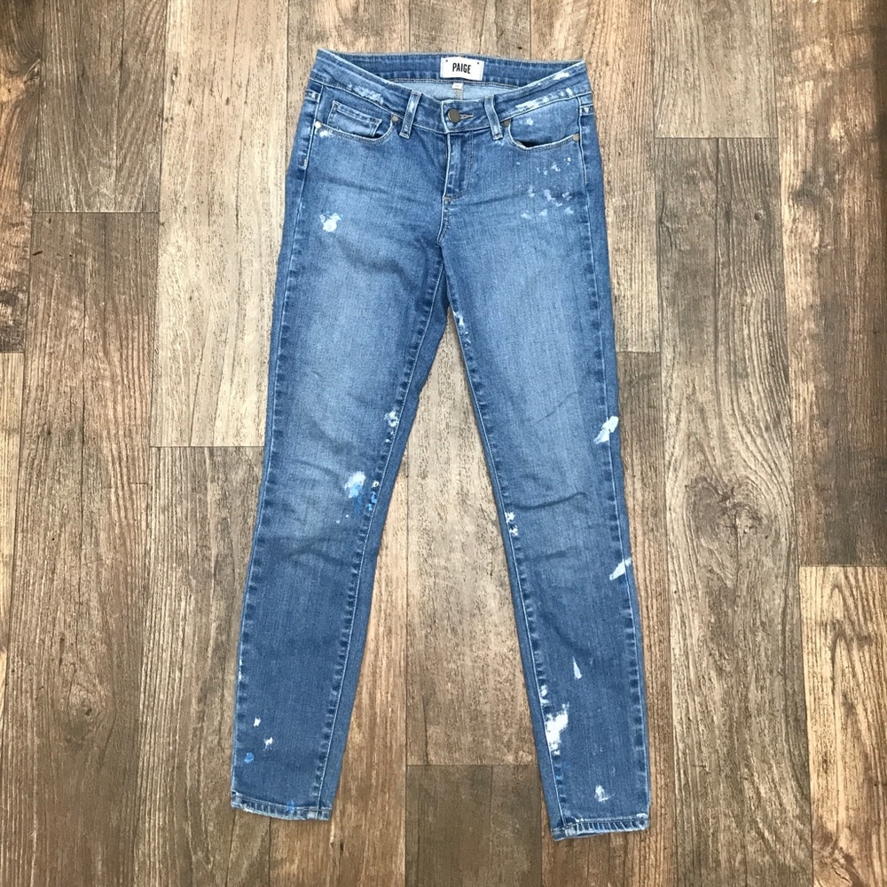 Paige paint slash jeans