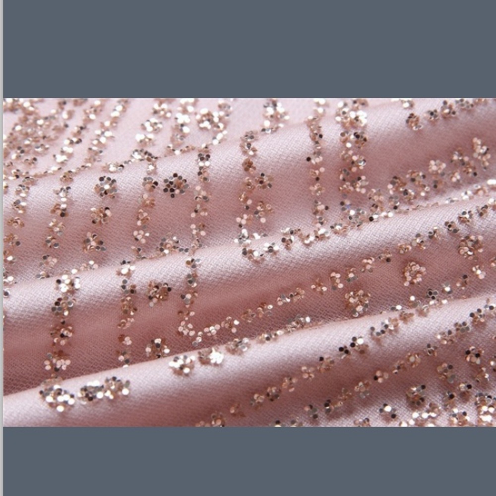 ONE LEFT! Pink Glitter Bodysuit Dress - Picture 3 of 8