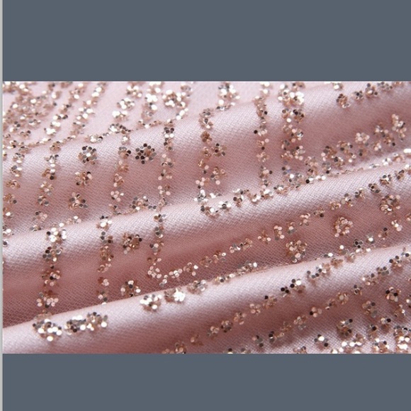 ONE LEFT! Pink Glitter Bodysuit Dress - Picture 3 of 8