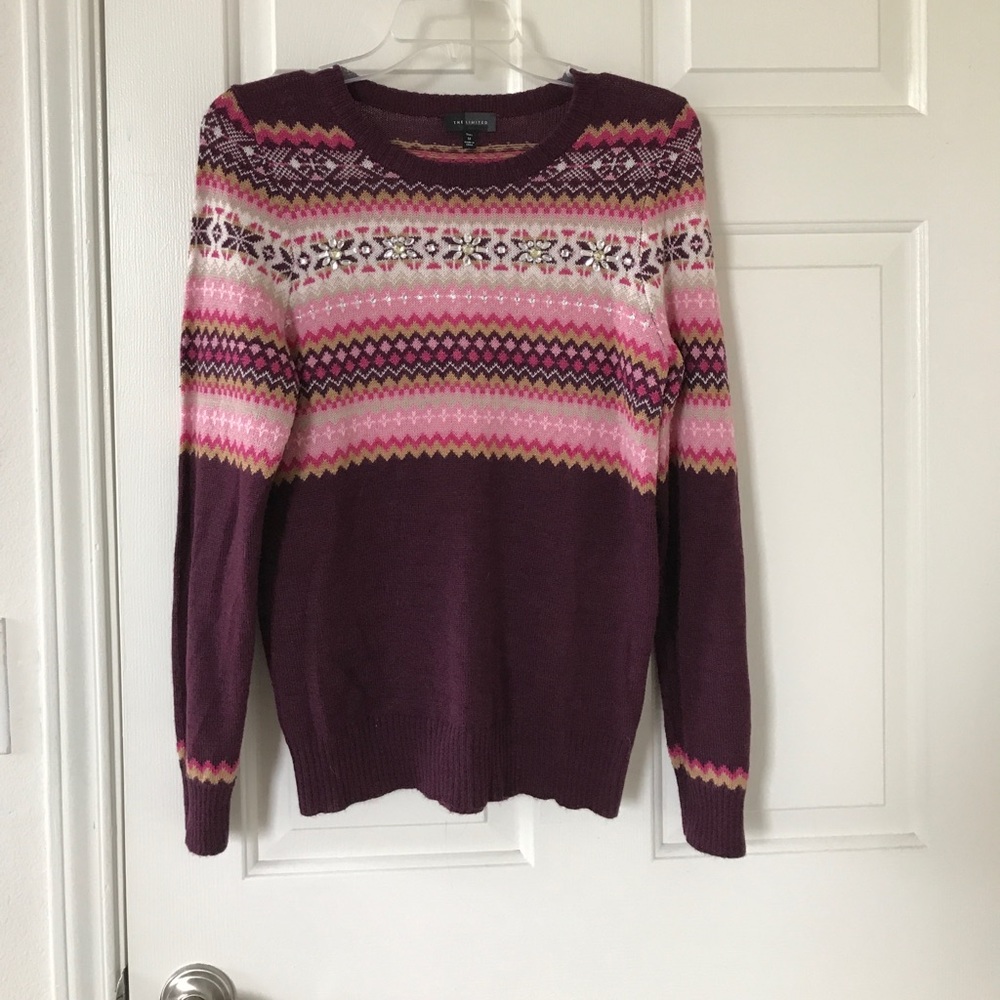 Festive Rhinestone Sweater