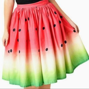 Watermelon pin up A line skirt