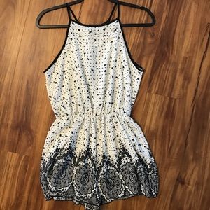 Black and white romper
