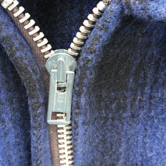 Vintage CANADA Wool Blue PLAID Lumber King LADIES ZIP Up JACKET RARE EPLVC - Picture 8 of 16