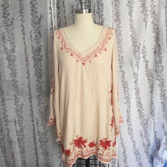 Free People Embroidered Beachy Dress - Picture 1 of 8