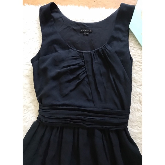 Theory Emmalee Georgette Twist Draped Front Dress - Picture 5 of 7