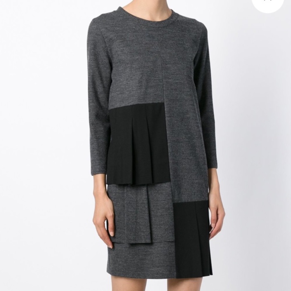 ERIKA CAVALLINI patchwork pleated dress