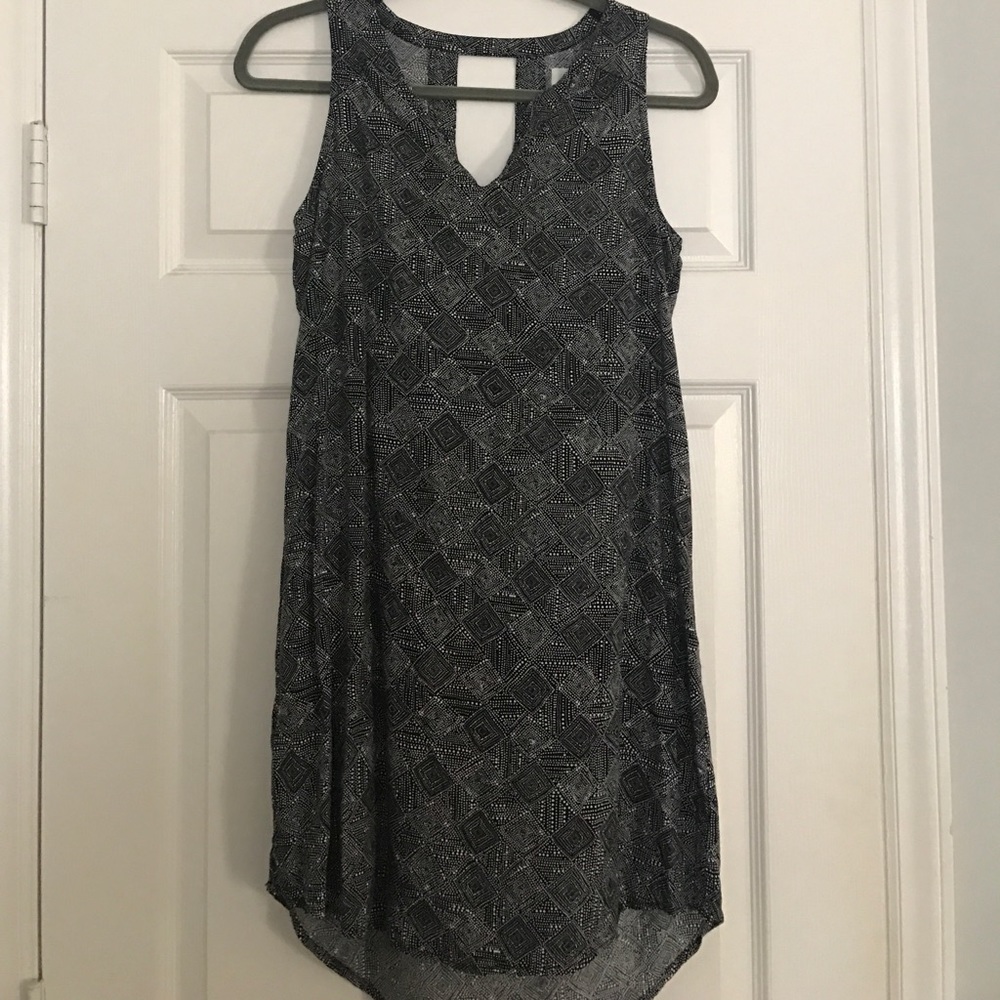Black print dress