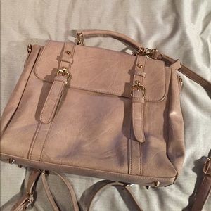 MMS Faux Leather Backpack-Handbag