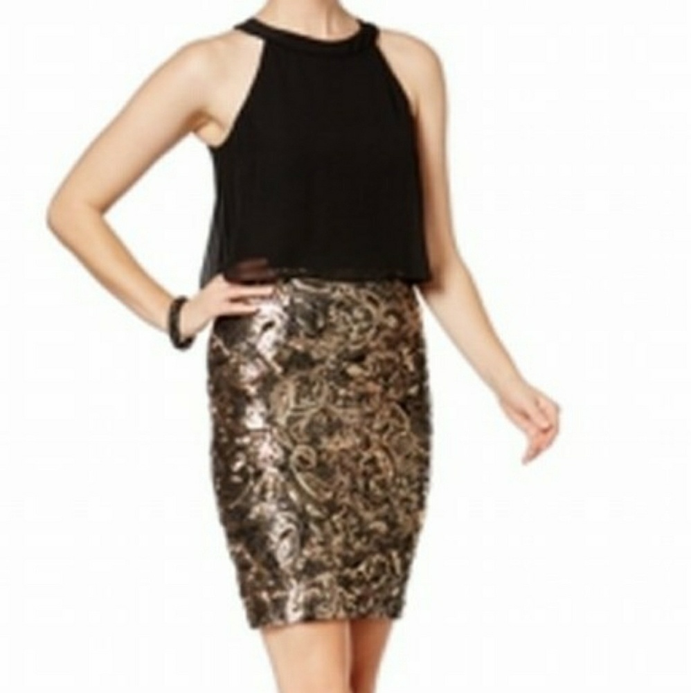 💋Besty & Adam bronze Bodycon Sequin dress
