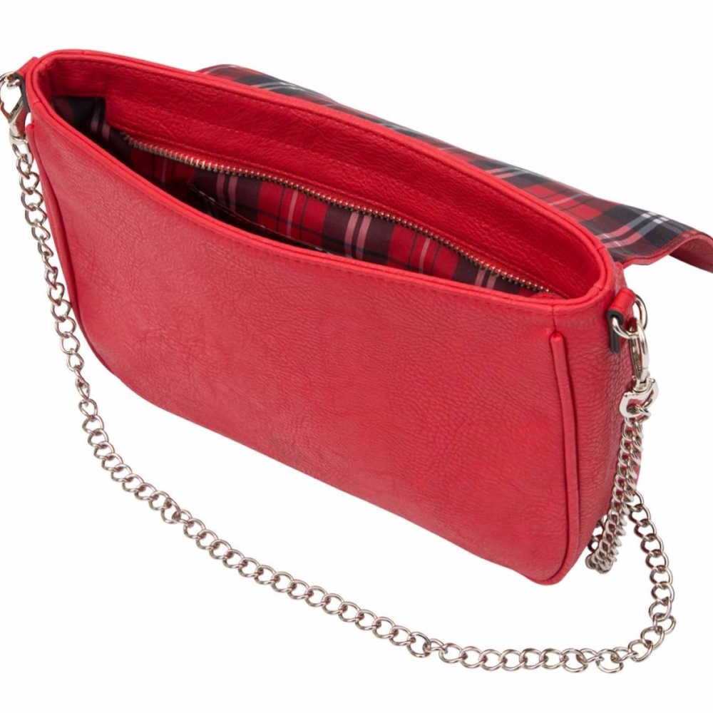 Bright Red faux leather Hip Bag