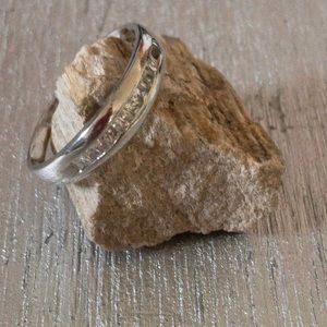 Silver Band with cubic zirconia